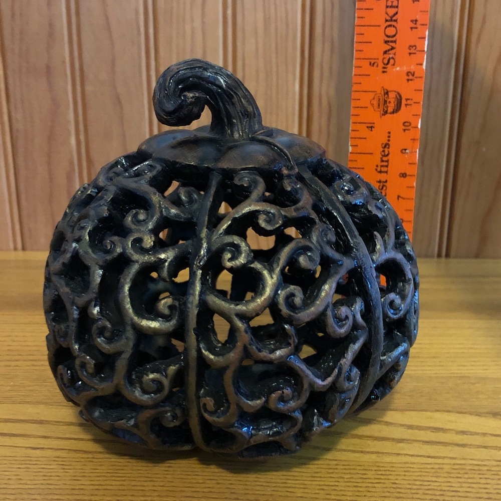Elegant Brown resin Pumpkin Home Accent - Picture 6 of 6